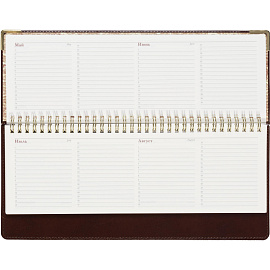 Планинг недатированный Bruno Visconti Persona искусственная кожа 305x130 мм 64 листа коричневый