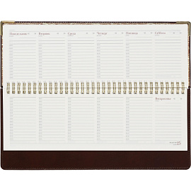 Планинг недатированный Bruno Visconti Persona искусственная кожа 305x130 мм 64 листа коричневый