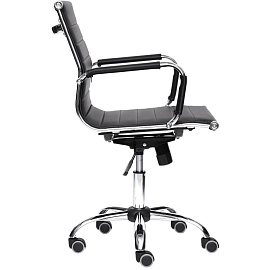 Кресло офисное TetChair Urban-Low чёрное (экокожа, металл)