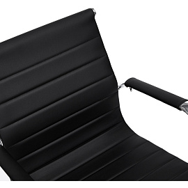 Кресло офисное TetChair Urban-Low чёрное (экокожа, металл)