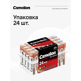 Батарейка АА пальчиковая Camelion Plus Alkaline (24 штуки в упаковке) фото Батарейка АА пальчиковая Camelion Plus Alkaline (24 штуки в упаковке)