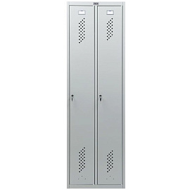 Шкаф для одежды металлический Практик Стандарт LS-21-60 (серый, 600х500х1860 мм)