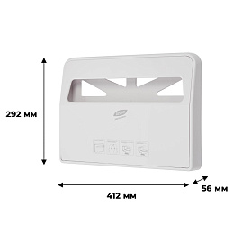Диспенсер для покрытий на унитаз Luscan Professional Etalon пластик белый