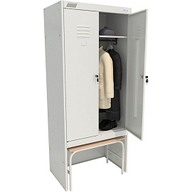 Шкаф для одежды металлический Металл-Завод ШРК 22-800 ВСК (серый, 800х500х1850 мм)