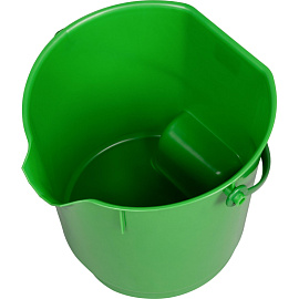 Ведро FBK 9 л пластик зелёное (сливной носик, с мерной шкалой, ударопрочное, для пищевых продуктов)