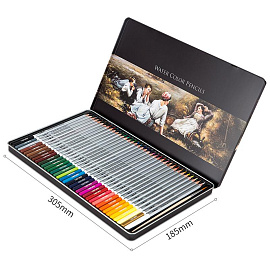 Карандаши акварельные Deli шестигранные 36 цветов с кистью в наборе