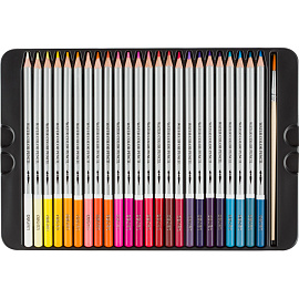 Карандаши акварельные Deli шестигранные 48 цветов с кистью в наборе