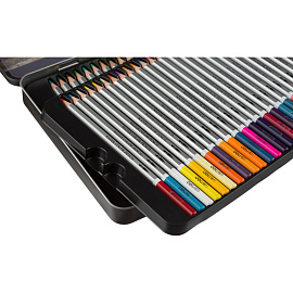 Карандаши акварельные Deli шестигранные 48 цветов с кистью в наборе