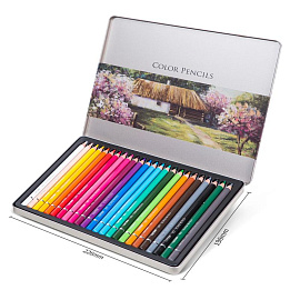 Карандаши цветные художественные классические Deli 24 карандаша 24 цвета круглые