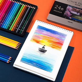 Карандаши цветные художественные классические Deli 24 карандаша 24 цвета круглые