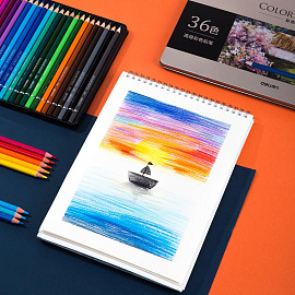 Карандаши цветные художественные классические Deli 36 карандашей 36 цветов круглые