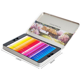 Карандаши цветные художественные классические Deli 48 карандашей 48 цветов круглые