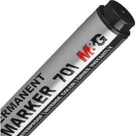 Маркер перманентный M&G черный круглый наконечник (толщина линии 0.7-2.3 мм)