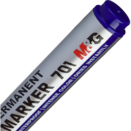 Маркер перманентный M&G синий (толщина линии 0.7-2.3 мм) круглый наконечник