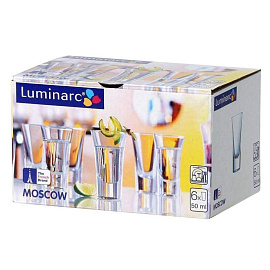 Набор стопок Luminarc Москва стеклянные 50 мл (6 штук в упаковке)