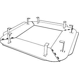 Экран для кондиционера Ballu Смарт потолочный от 910 до 1000 мм (1 штука)