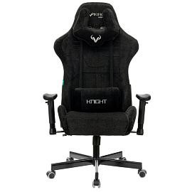 Кресло игровое Zombie Viking Knight черное (велюр, металл)