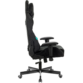 Кресло игровое Zombie Viking Knight черное (велюр, металл)