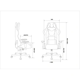 Кресло игровое Zombie Viking Knight черное (велюр, металл)