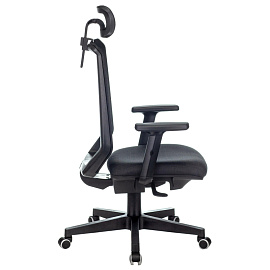 Кресло для руководителя Бюрократ Expert чёрное (сетка/ткань, пластик) фото Кресло для руководителя Бюрократ Expert чёрное (сетка/ткань, пластик)