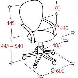 Кресло офисное Бюрократ CH-W695NLT темно-серое (сетка/ткань, пластик)
