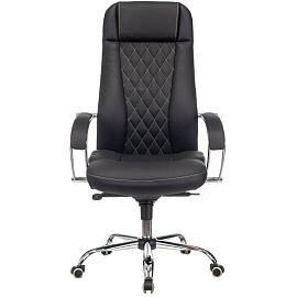 Кресло для руководителя Бюрократ CH-609SL/Eco чёрное (экокожа, металл) фото Кресло для руководителя Бюрократ CH-609SL/Eco чёрное (экокожа, металл)