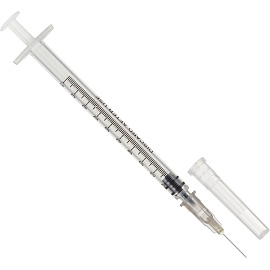 Шприц трехкомпонентный 1 мл 27G (0.4 x 12 мм, 150 штук в упаковке)