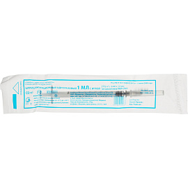 Шприц трехкомпонентный 1 мл 27G (0.4 x 12 мм, 150 штук в упаковке)