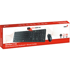 Комплект проводной клавиатура и мышь Genius SlimStar C126 (31330007402)