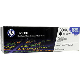 Картридж лазерный HP 304A CC530AD черный оригинальный (двойная упаковка)