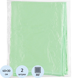 Салфетки хозяйственные Hq Profiline микрофибра 40x30 см 170 г/кв.м зелёные (2 штуки в упаковке)