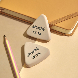 Ластик Attache Extra натуральный каучук треугольный 40x38x10 мм