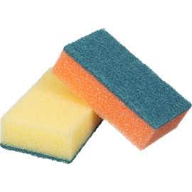 Губка для уборки Donna-Bella Миди поролон 8x5 см с абразивным слоем (10 штук в упаковке)