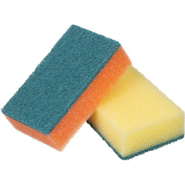 Губка для уборки Donna-Bella Миди поролон 8x5 см с абразивным слоем (10 штук в упаковке)