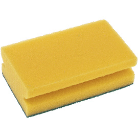 Губка для уборки Donna-Bella Профи поролон 14x8.5 см с абразивным слоем