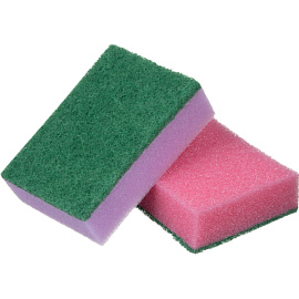 Губка для кухни York Макси поролон 10x7 см с абразивным слоем (5 штук в упаковке)