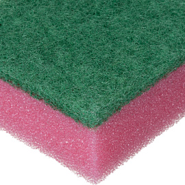 Губка для кухни York Макси поролон 10x7 см с абразивным слоем (5 штук в упаковке)