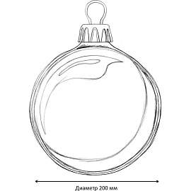 Шар новогодний BigDecor пластик зеркальный (диаметр 20 см)