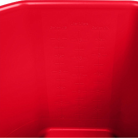 Ведро FBK 15 л пластик красное (с мерной шкалой, ударопрочное, для пищевых продуктов)