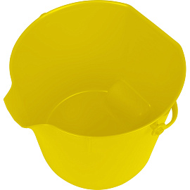 Ведро FBK 15 л пластик жёлтое (сливной носик, ударопрочное, для пищевых продуктов)