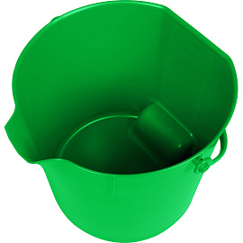 Ведро FBK 15 л пластик зелёное (с мерной шкалой, ударопрочное, для пищевых продуктов)