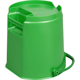 Ведро FBK 15 л пластик зелёное (с мерной шкалой, ударопрочное, для пищевых продуктов)