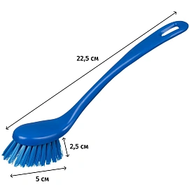 Щетка для мытья посуды FBK средней жесткости 225x35 мм синяя