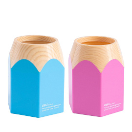 Подставка-стакан для канцелярских принадлежностей Deli E9145 10.4x8.7x8.7 см