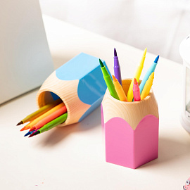 Подставка-стакан для канцелярских принадлежностей Deli E9145 10.4x8.7x8.7 см