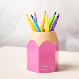 Подставка-стакан для канцелярских принадлежностей Deli E9145 10.4x8.7x8.7 см