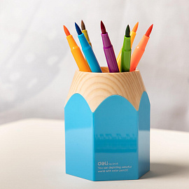 Подставка-стакан для канцелярских принадлежностей Deli E9145 10.4x8.7x8.7 см