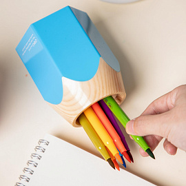 Подставка-стакан для канцелярских принадлежностей Deli E9145 10.4x8.7x8.7 см