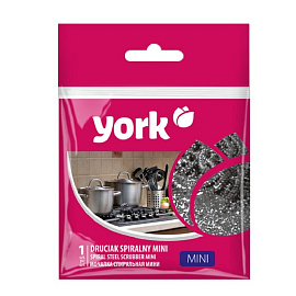 Губка-мочалка для посуды York металлическая 6x6 см 18 г