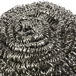 Губка-мочалка для посуды York Мини металлическая 6x6 см 18 г